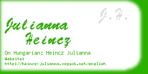 julianna heincz business card